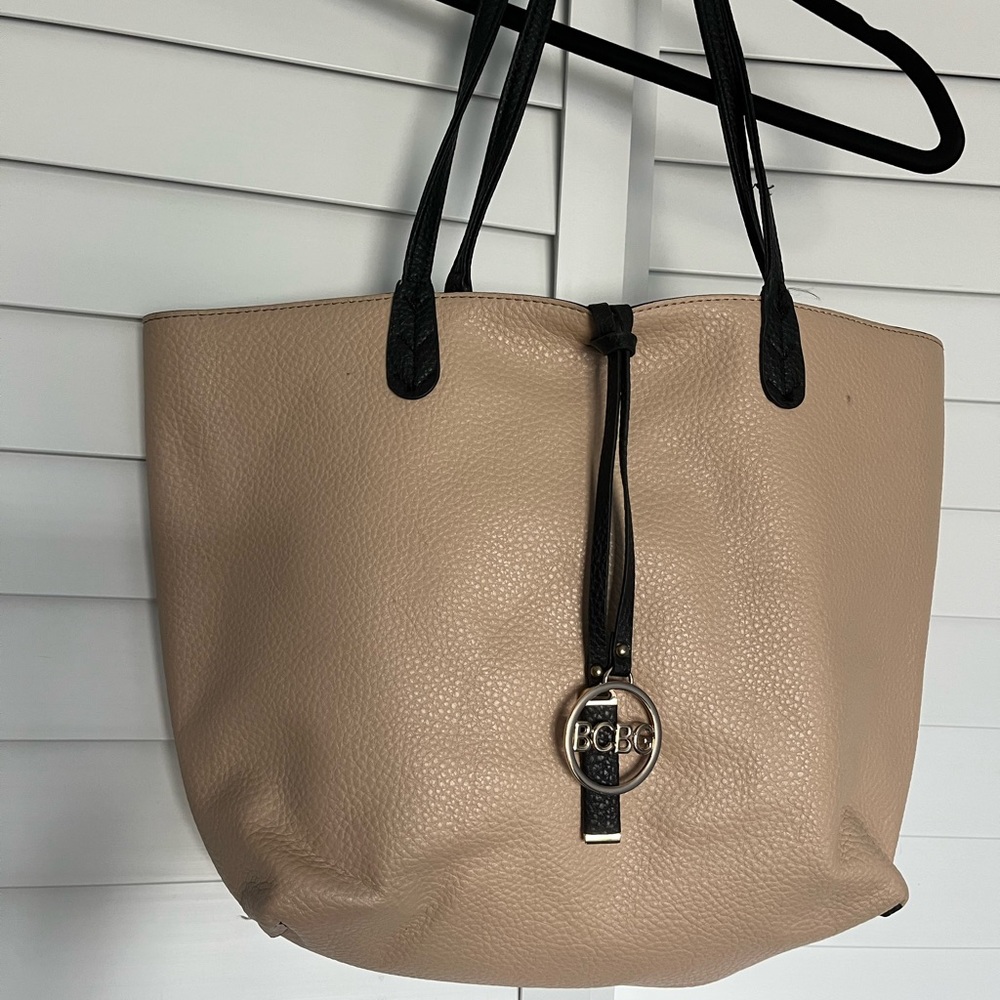 Reversible Black and Tan BCBG Tote Bag